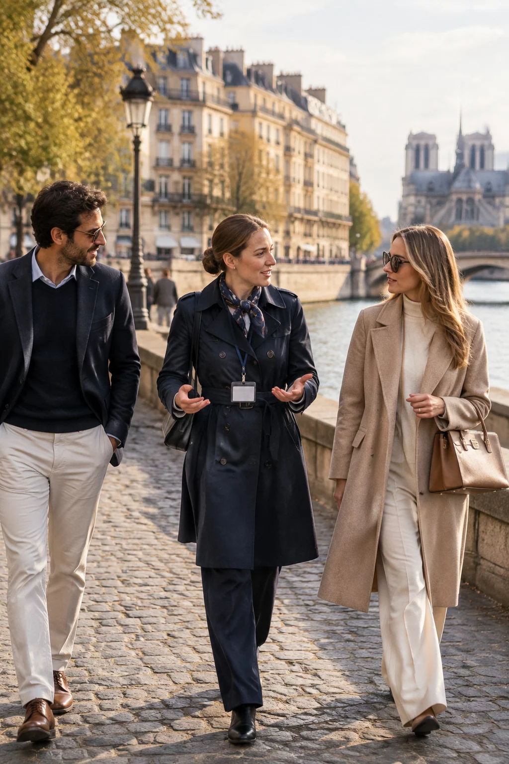 Guide privé accompagnant des clients à Paris